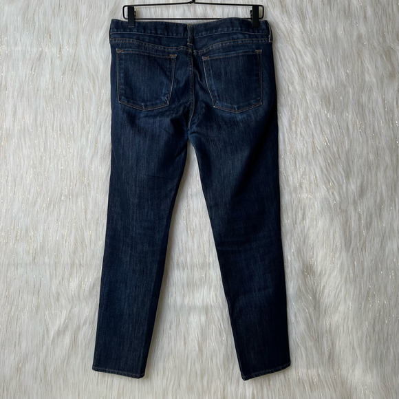 J.Crew Womens Toothpick Ankle Skinny Jeans Blue Pockets Dark Wash Mid Rise 29 - Picture 2 of 9